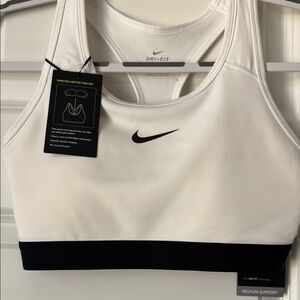 Nike Black and White Sports Bra Intimates